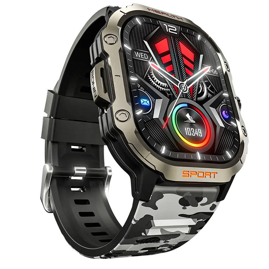 Ronin R-013 Rugged Smart Watch with 2.01-inch AMOLED Bluetooth Calling