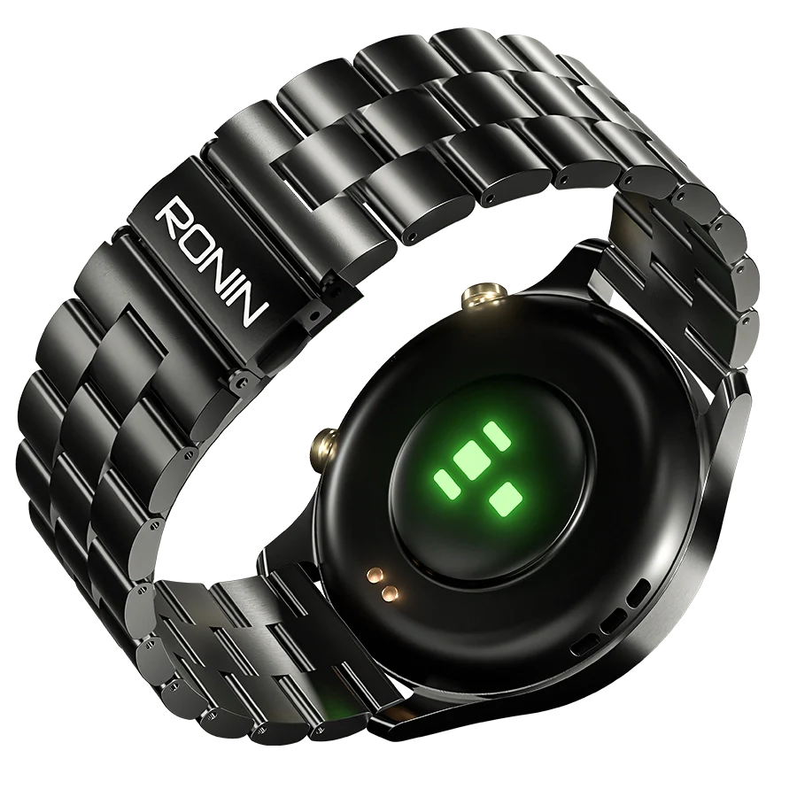Ronin R-010 Luxe Metallic AMOLED Bluetooth Calling Smart Watch