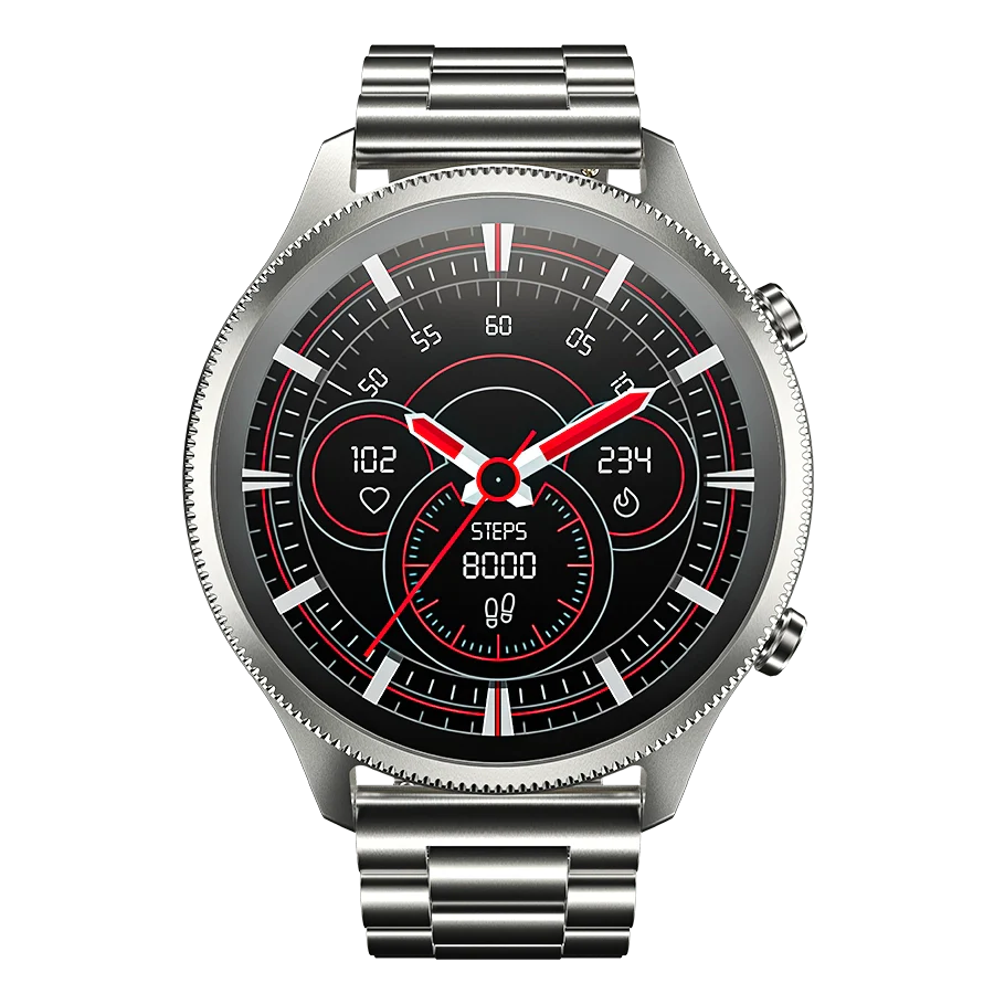 Ronin R-010 Luxe Metallic AMOLED Bluetooth Calling Smart Watch