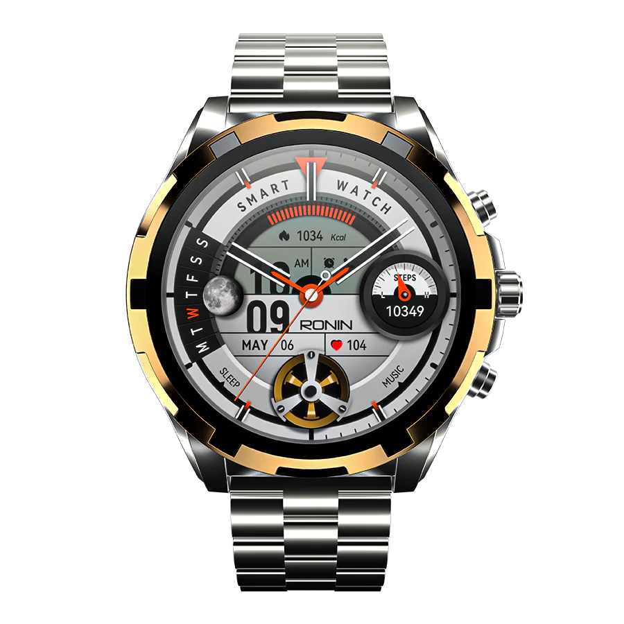 Ronin R-014 LUXE Premium Smart Watch Stainless Steel AMOLED Display