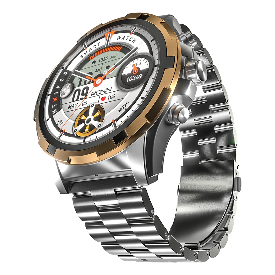 Ronin R-014 LUXE Premium Smart Watch Stainless Steel AMOLED Display